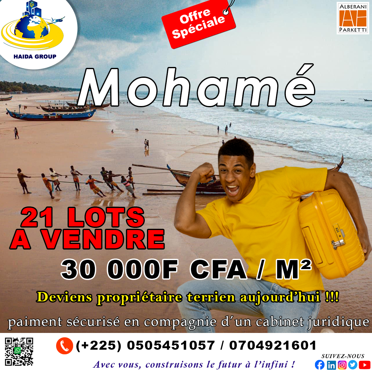 Mohamé - Terrain a vendre - Moins Chère