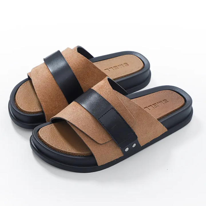 Sandales homme cuir suédé & PU | Confort premium & style moderne Sandales homme cuir suédé & PU | Confort premium & style moderne