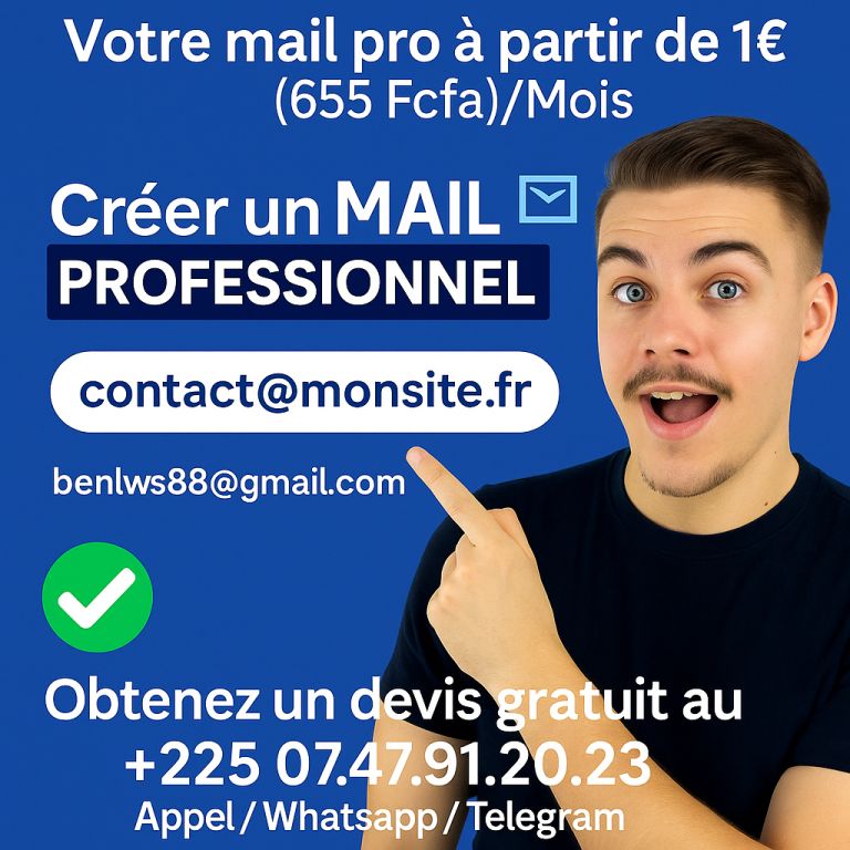 OFFREZ VOUS UNE ADRESSE EMAIL PROFESSIONNELLE @VOTRE-ENTREPRISE.NET