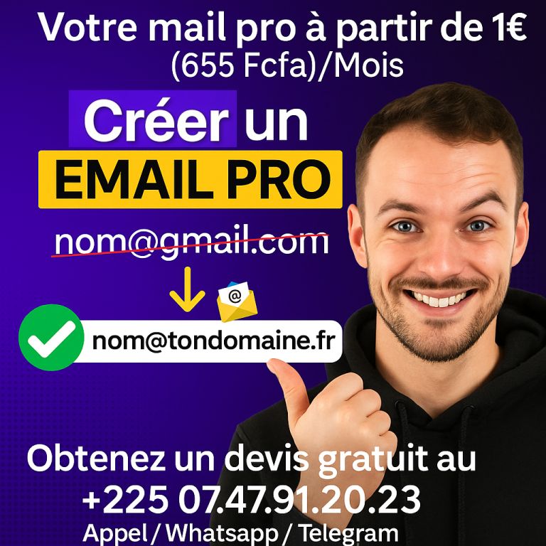 OFFREZ VOUS UNE ADRESSE EMAIL PROFESSIONNELLE @VOTRE-ENTREPRISE.NET
