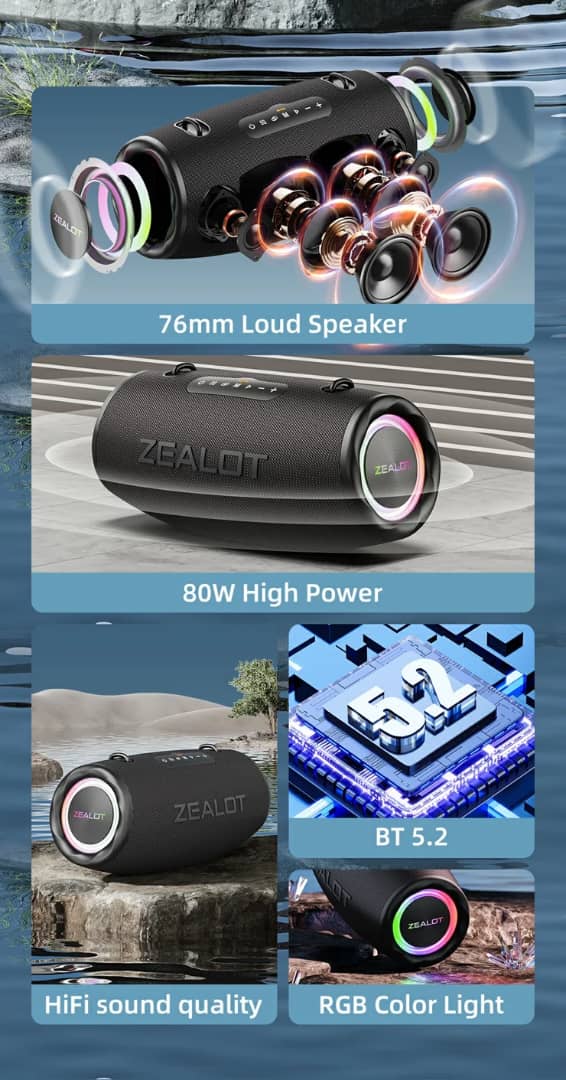 Haut-parleur bluetooth zealot-S87 80w