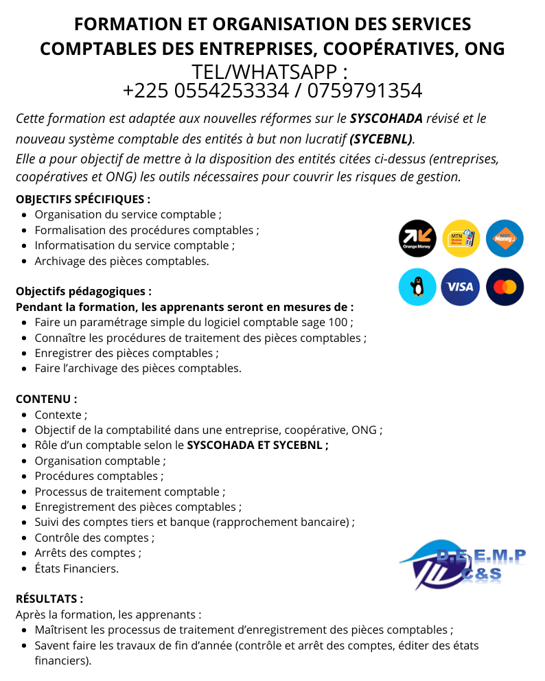 Formation sage 100 comptabilité