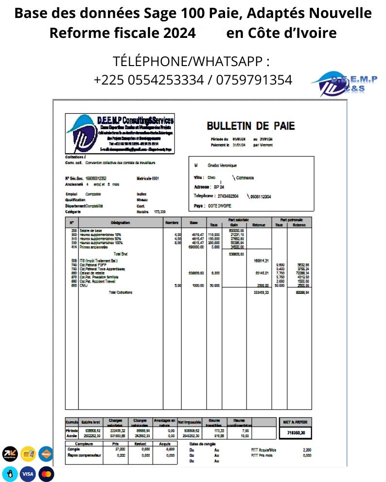 Bulletins automatisés de Paie