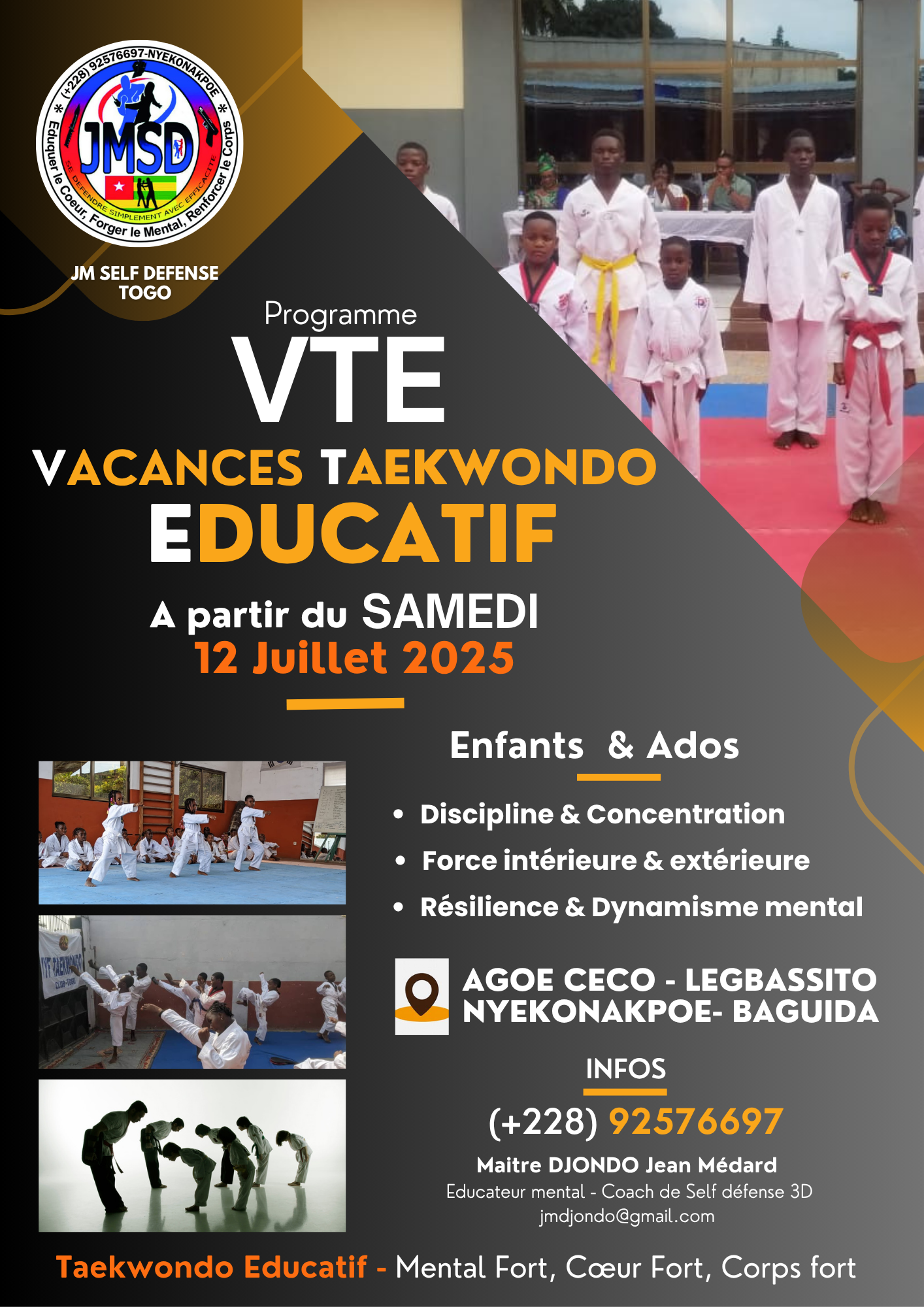 VACANCES TAEKWONDO EDUCATIF (TOGO)