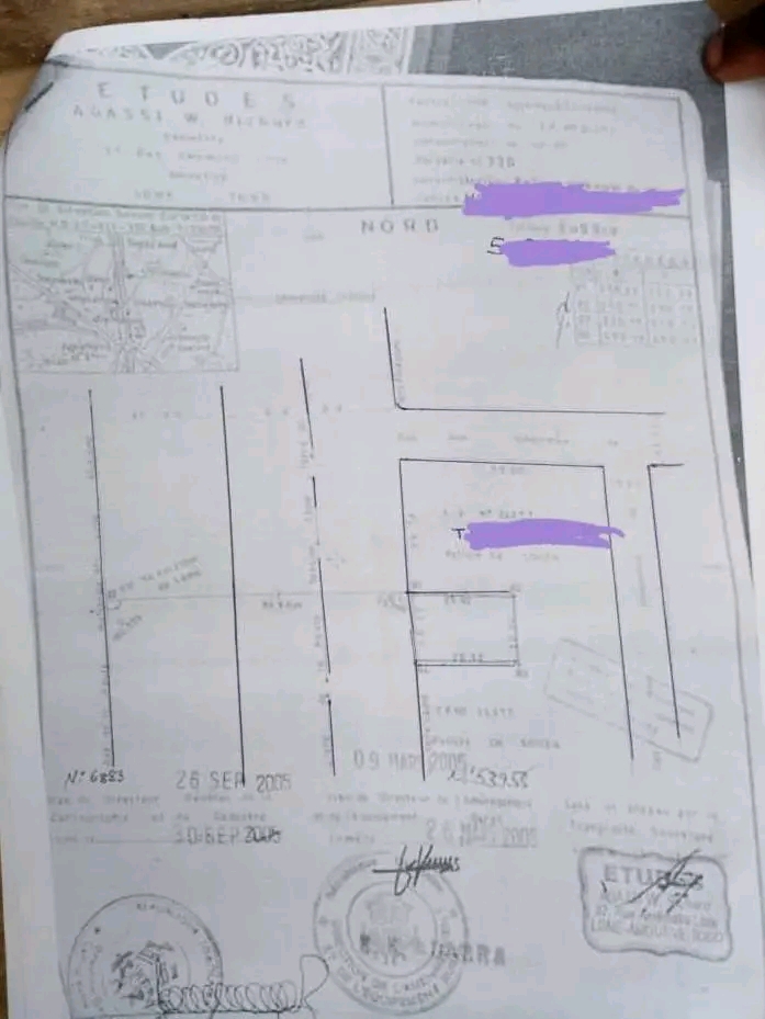 Terrain en vente au bord du goudron à Agoè zongo