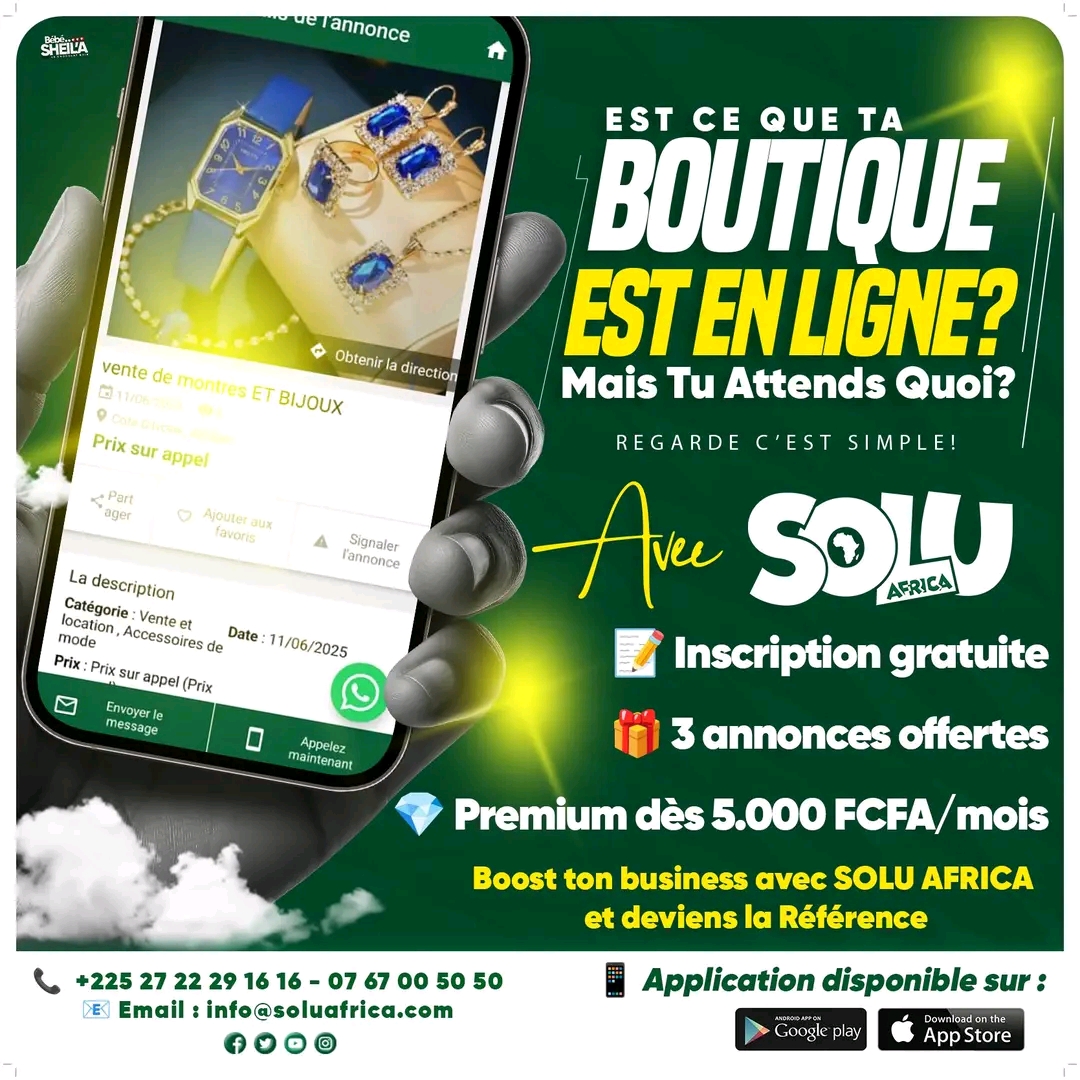 Créé ta boutique en ligne avec solu Africa Créé ta boutique en ligne avec solu Africa