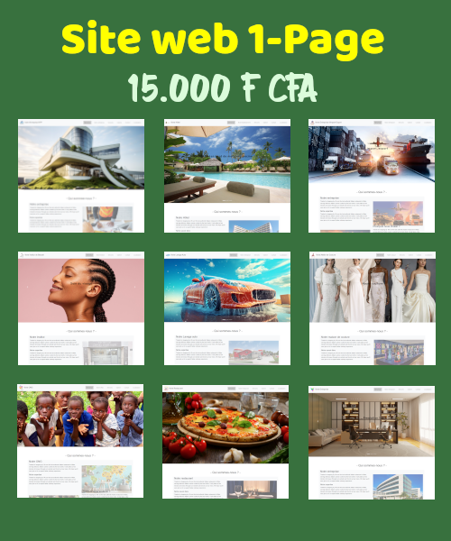 Création de site web à très petit prix !!!