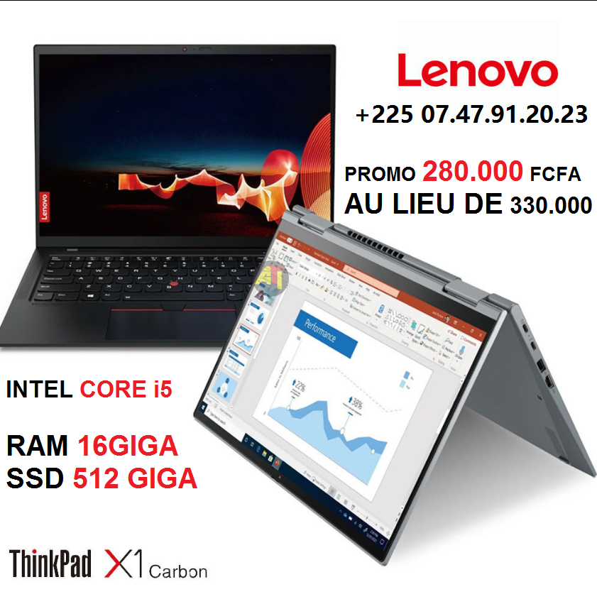 Lenovo ThinkPad X1 Carbon Yoga – Puissance, élégance et flexibilité au bout des doigts