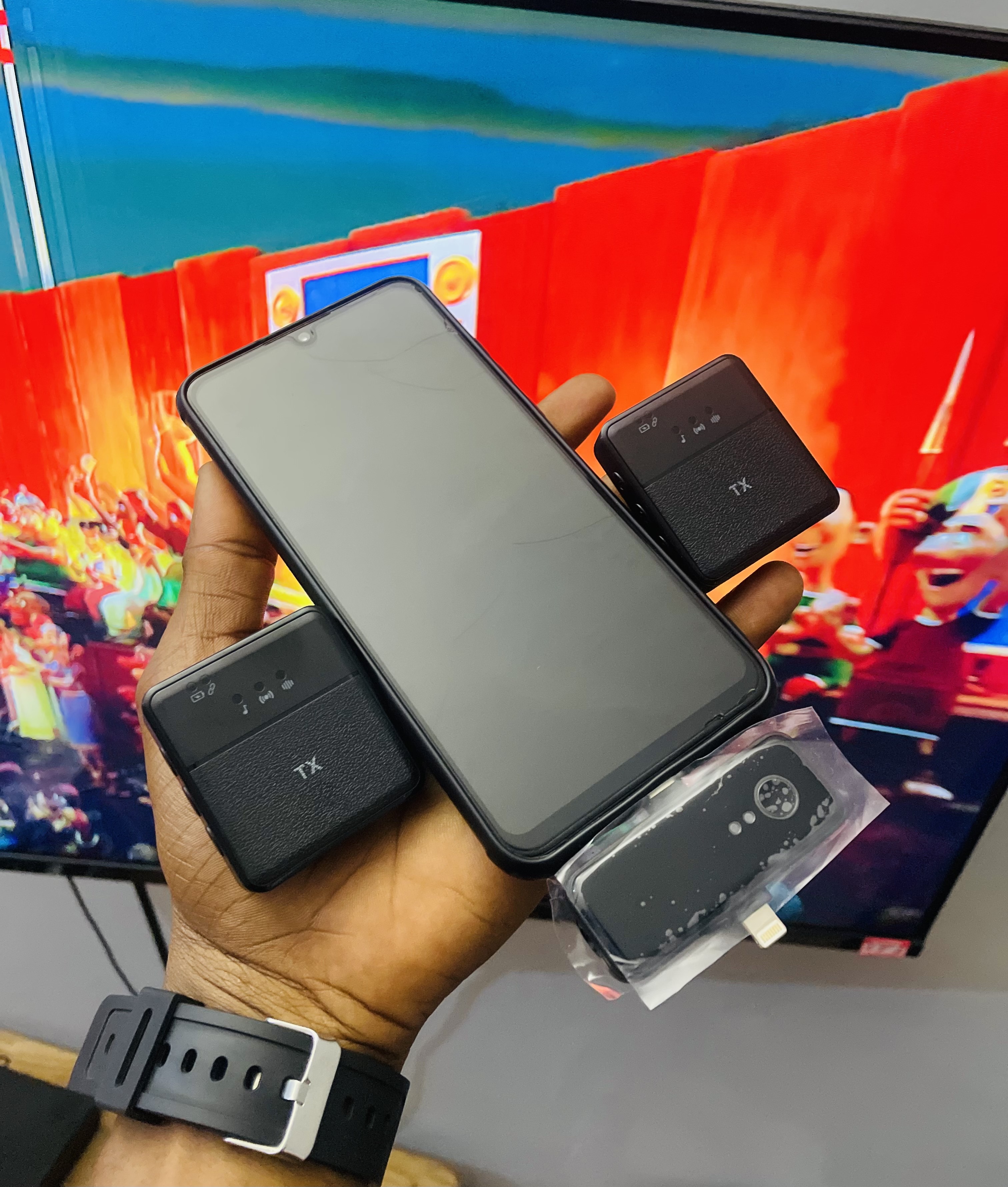 Microphone Cravate Sans Fil SX31 (3-en-1)