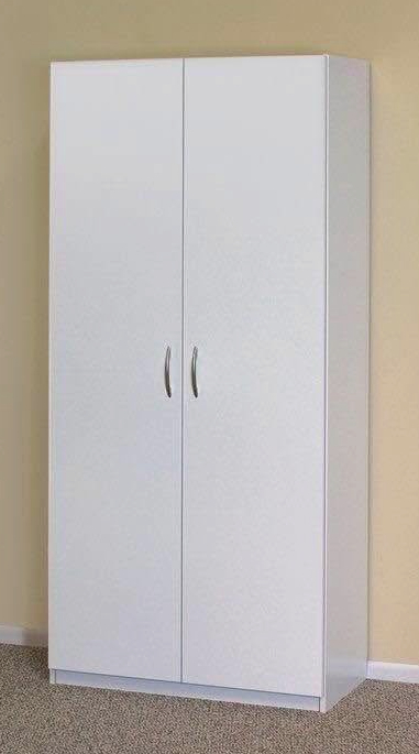 Armoire Blanche 2 Portes – Design Compact – 195x90 cm