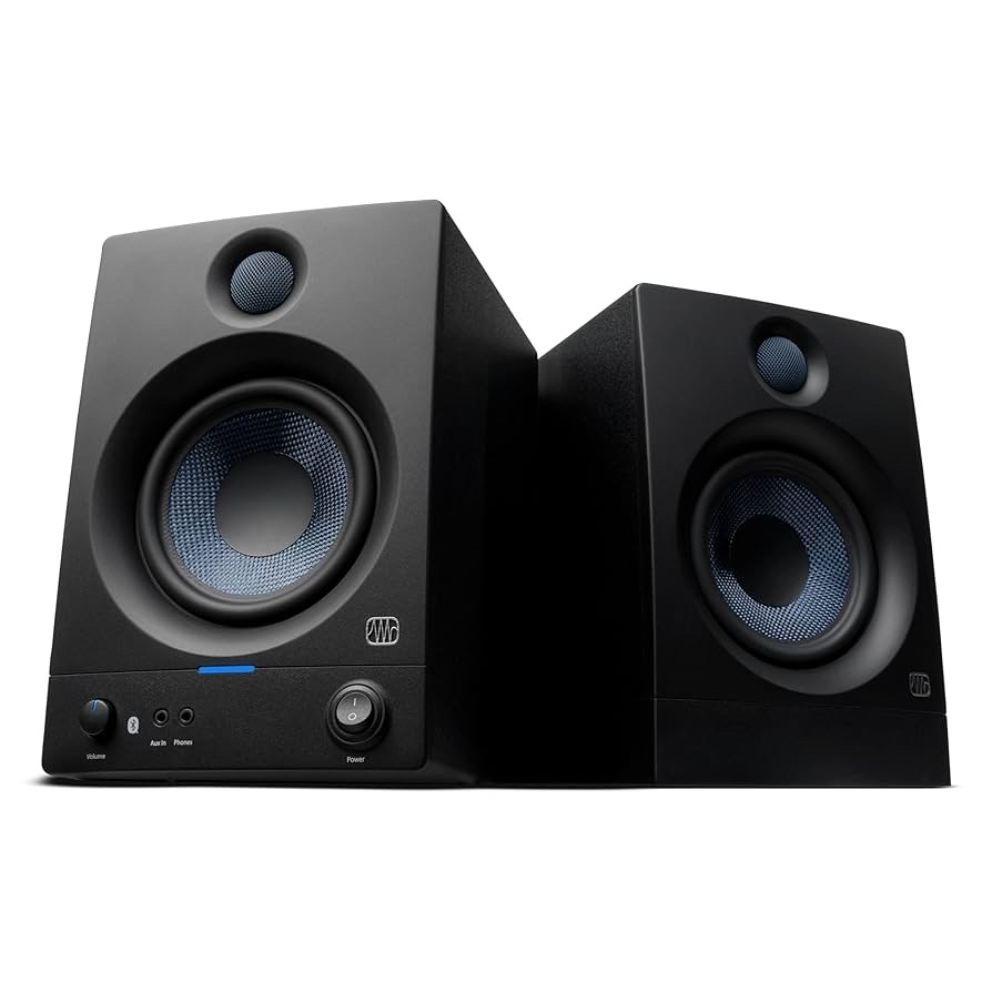 PreSonus Eris 5BT Bluetooth Studio Monitors, Pair — 5.25" Inch Powered Bookshelf Speakers.