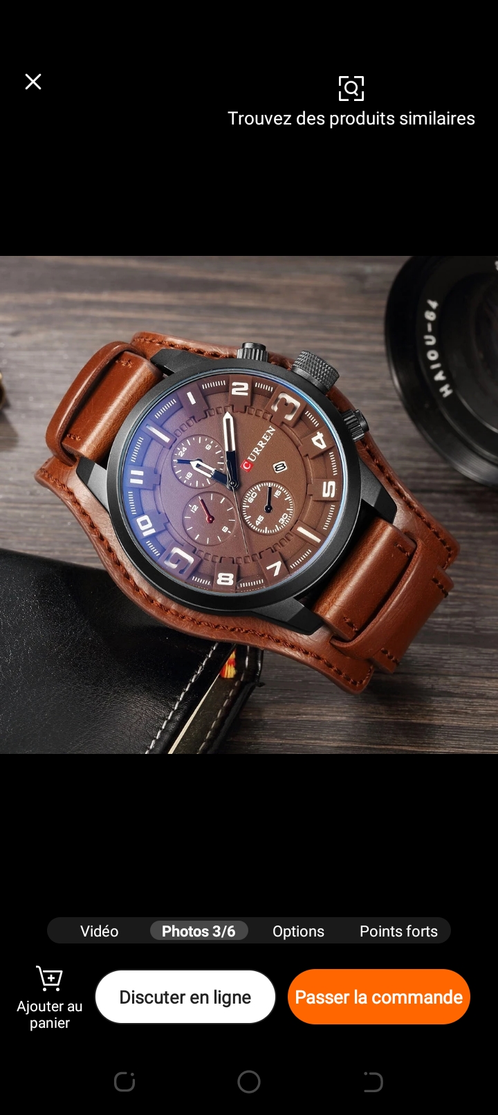 Montre Élégante Curren pour h& f